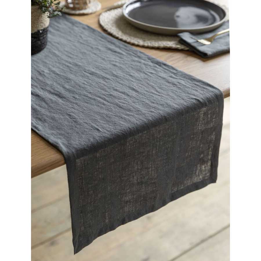 Garden Trading Tabletop Table Runner - Charcoal