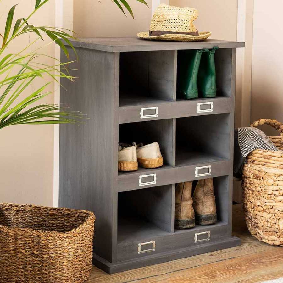 Garden Trading Chedworth 6 Shoe Locker - Charcoal