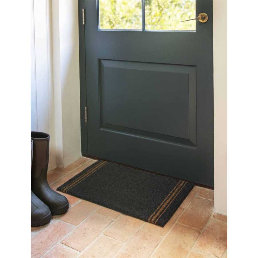 Garden Trading Triple Stripe Doormat - Charcoal - Small