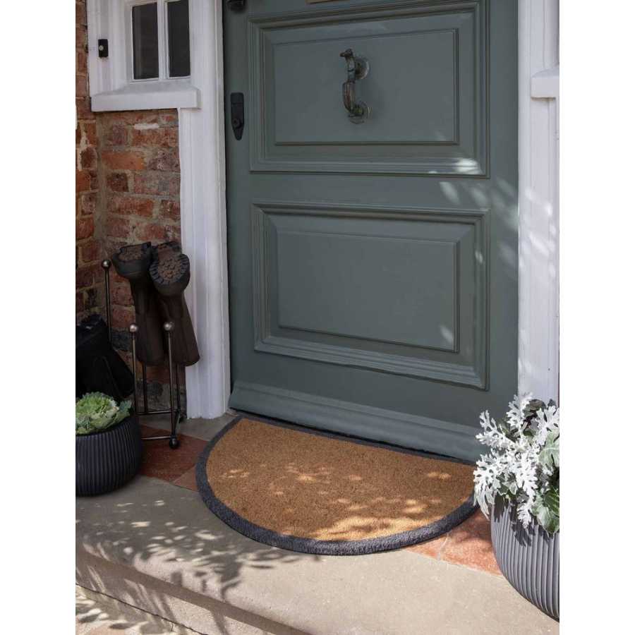 Garden Trading Charcoal Border Half Moon Doormat