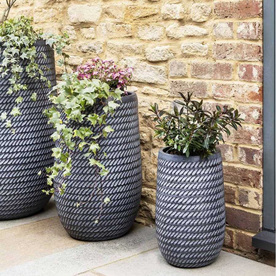 Garden Trading Bramdean Tall Planters - Set of 3 - Grey