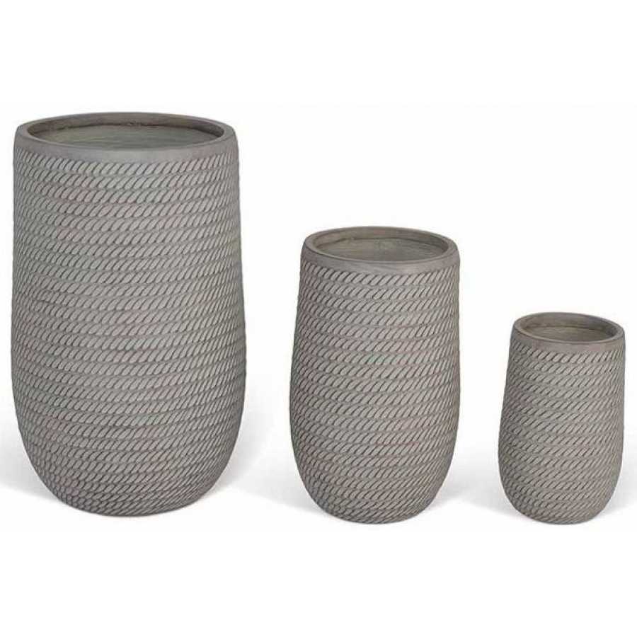 Garden Trading Bramdean Tall Planters - Set of 3 - Brown