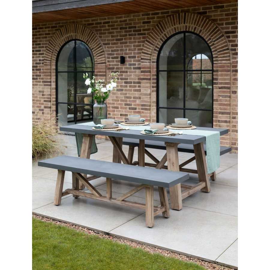 Garden Trading Chilford Outdoor Table & Bench Set - Grey - Small