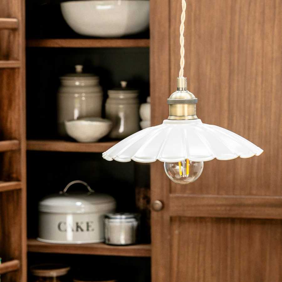 Garden Trading Wanstrow Pendant Light - Chalk - Small