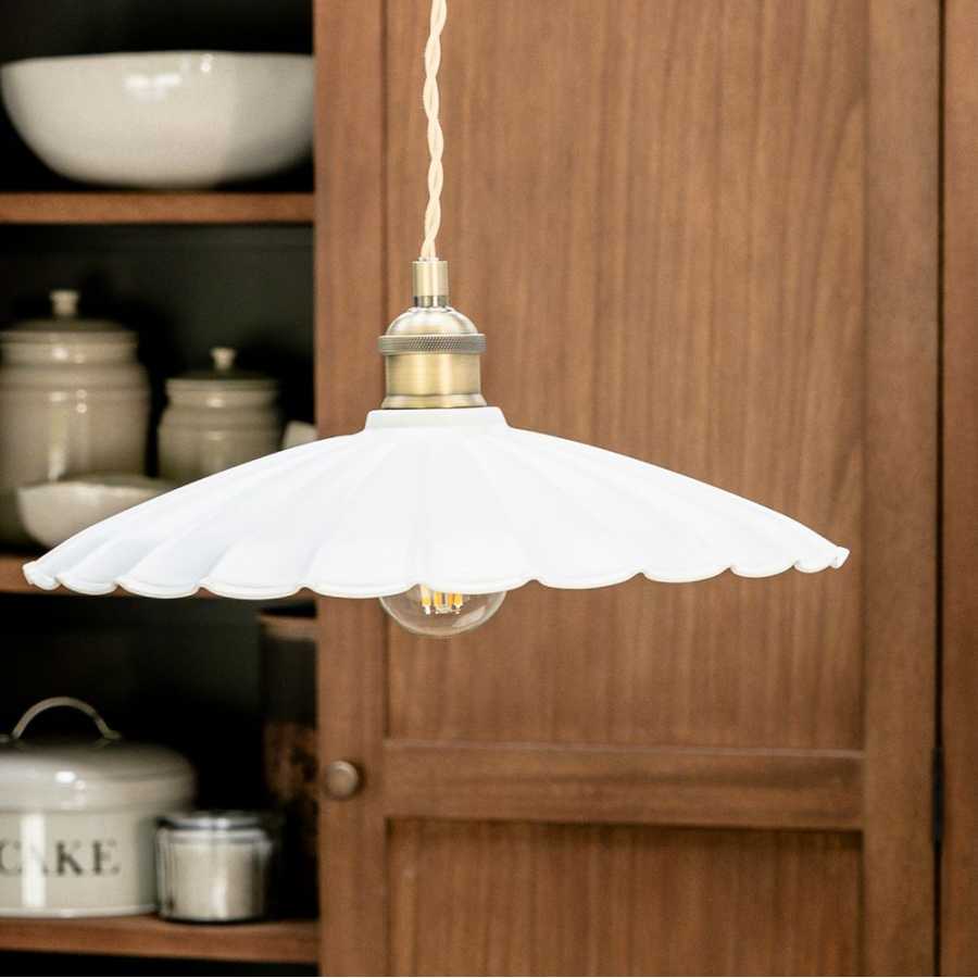 Garden Trading Wanstrow Pendant Light - Chalk - Large