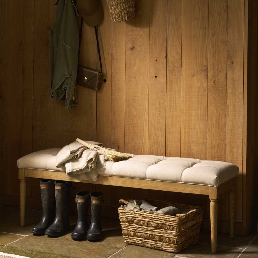 Garden Trading Aldwyn Buttoned Bench Natural