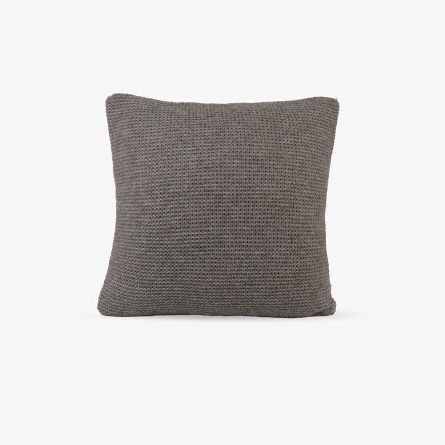 Bartley Knit Cushion Grey 50x50cm Wool Garden Trading Bartley Knit Cushion Grey 50x50cm Wool