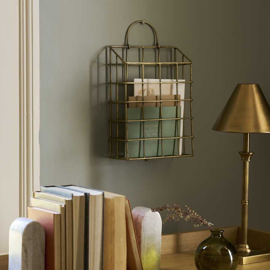 Garden Trading Brompton Wall Letter Holder Antique Brass