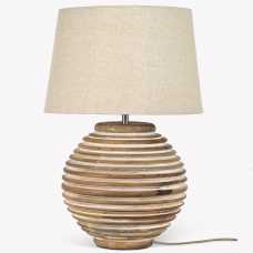 Garden Trading Brookend Ridged Table Lamp White Wash