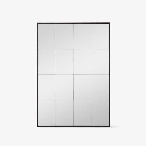 Garden Trading Carmello Panelled Mirror 100x70cm Black Garden Trading Carmello Panelled Mirror 100x70cm Black