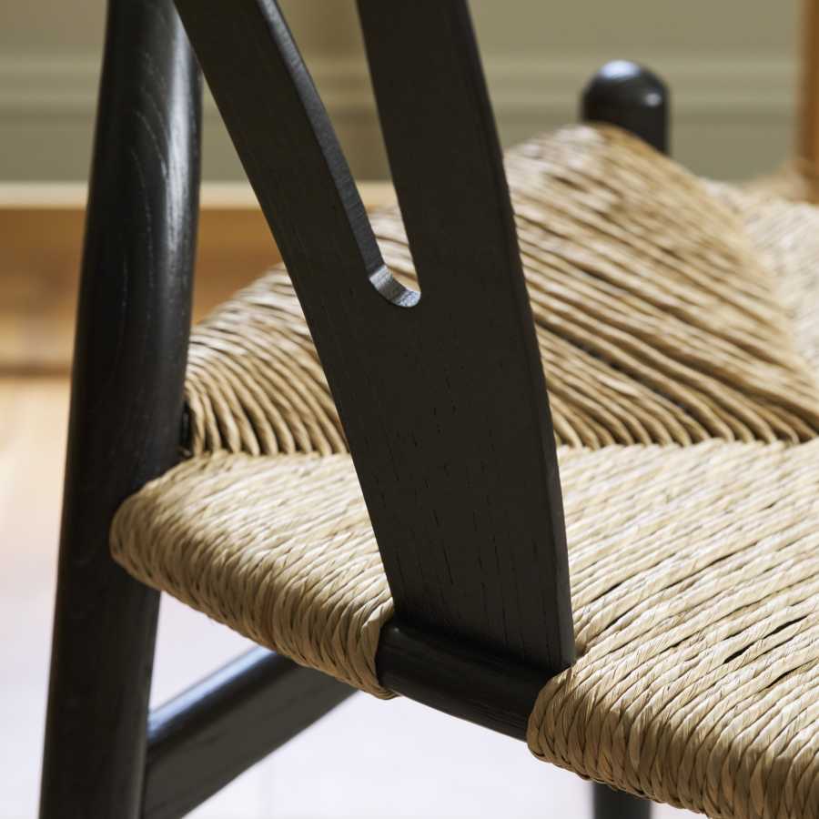 Garden Trading Chilthorne Wishbone Dining Chair Set of 2 Black