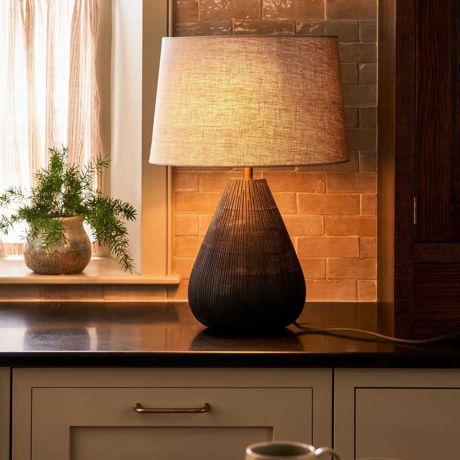 Garden Trading Cleeve Table Lamp Antique Black
