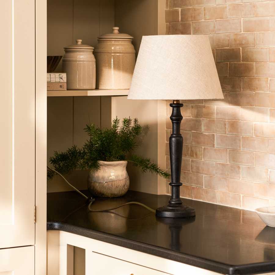 Garden Trading Harwell Table Lamp Antique Black