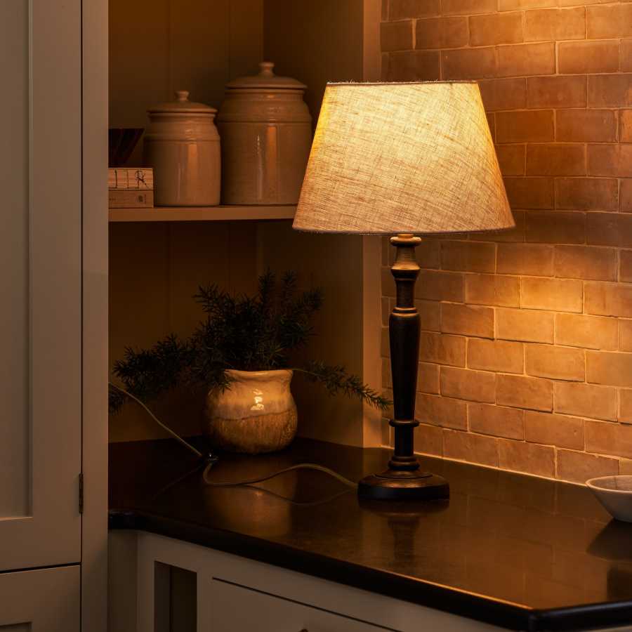 Garden Trading Harwell Table Lamp Antique Black
