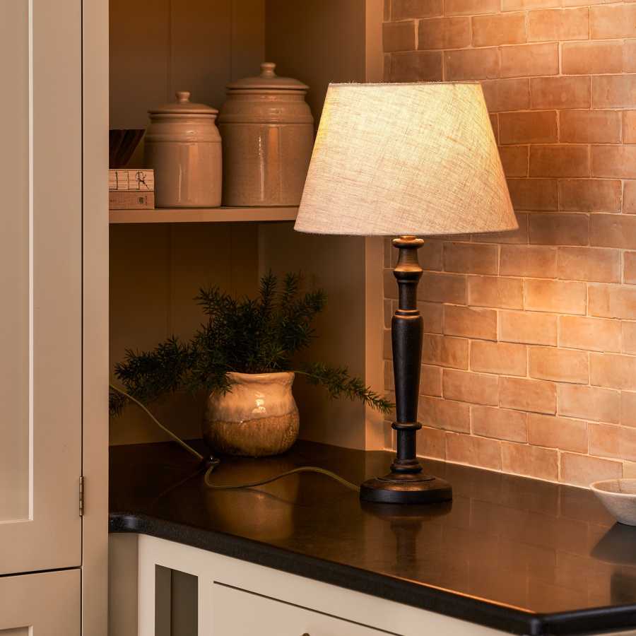 Garden Trading Harwell Table Lamp Antique Black