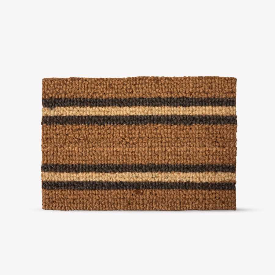 Garden Trading Hatford Stripe Doormat Small Antique Brown