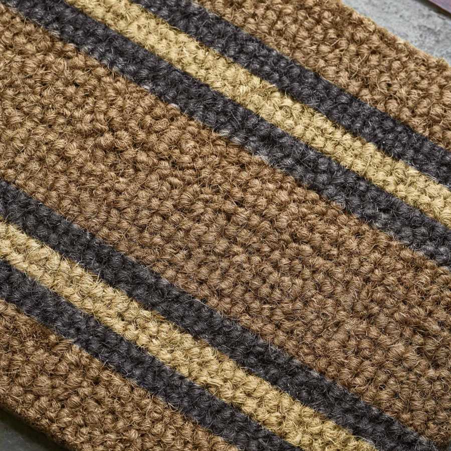 Garden Trading Hatford Stripe Doormat Small Antique Brown