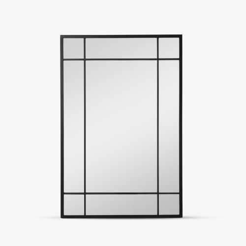 Garden Trading Ledwell Panelled Mirror 120x80cm Black Garden Trading Ledwell Panelled Mirror 120x80cm Black