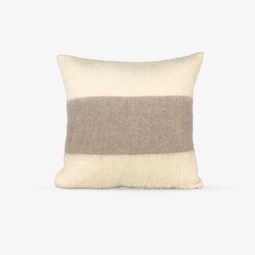 Garden Trading Leigh Wide Stripe Cushion Natural 50x50cm Wool