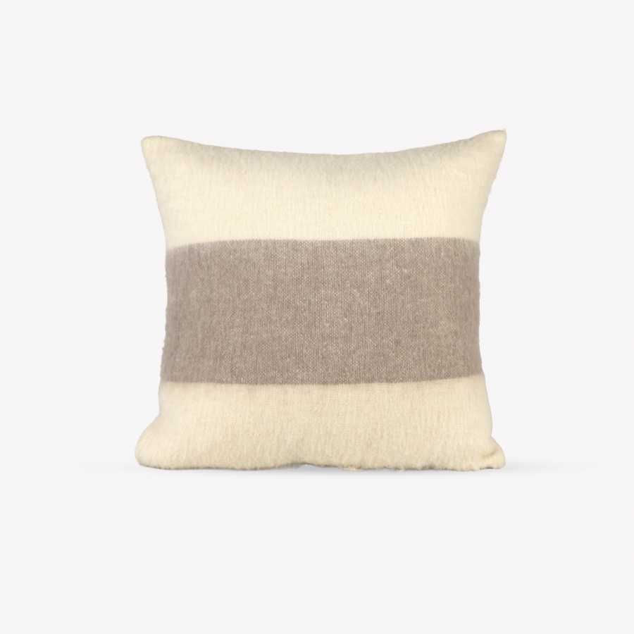 Garden Trading Leigh Wide Stripe Cushion Natural 50x50cm Wool