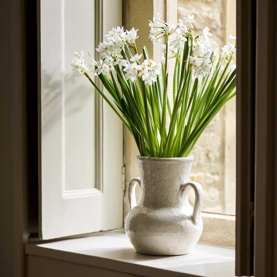 Garden Trading Ravello Vase with Handles White