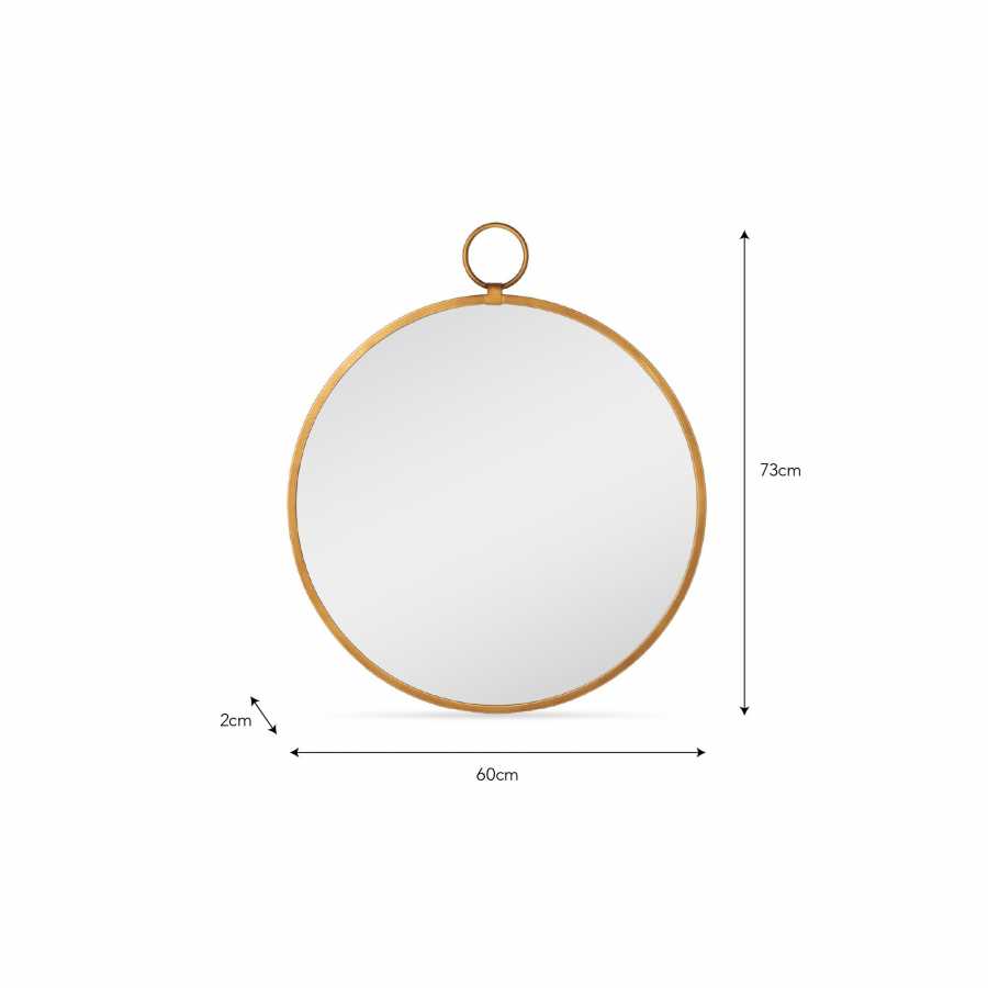 Garden Trading Stanmore Round Mirror 60cm Bronze Finish