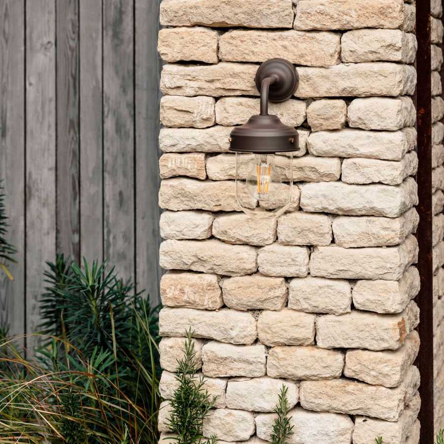Garden Trading Thurlaston Barn Light Coffee Bean Steel