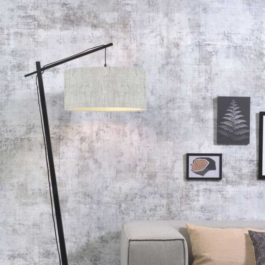 Good&Mojo Andes Floor Lamp - Light Linen & Black