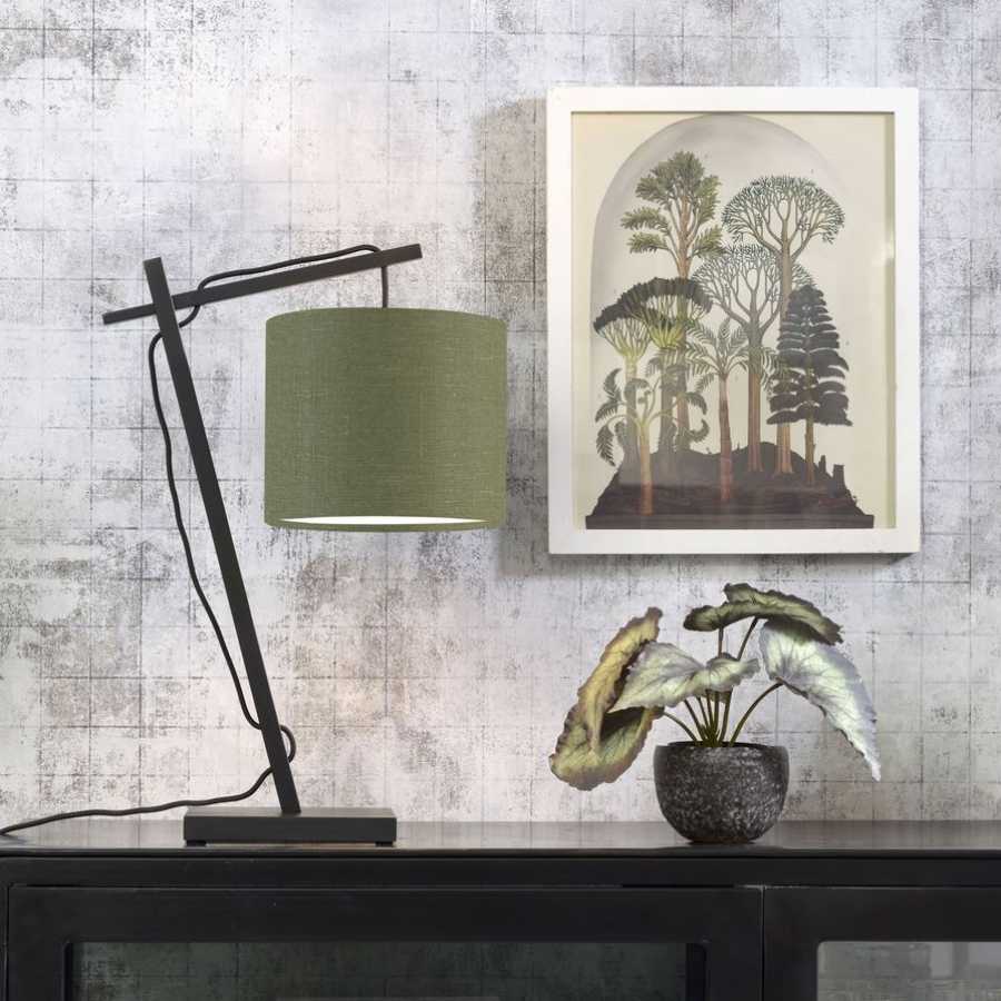 Good&Mojo Andes Table Lamp - Forest Green & Black