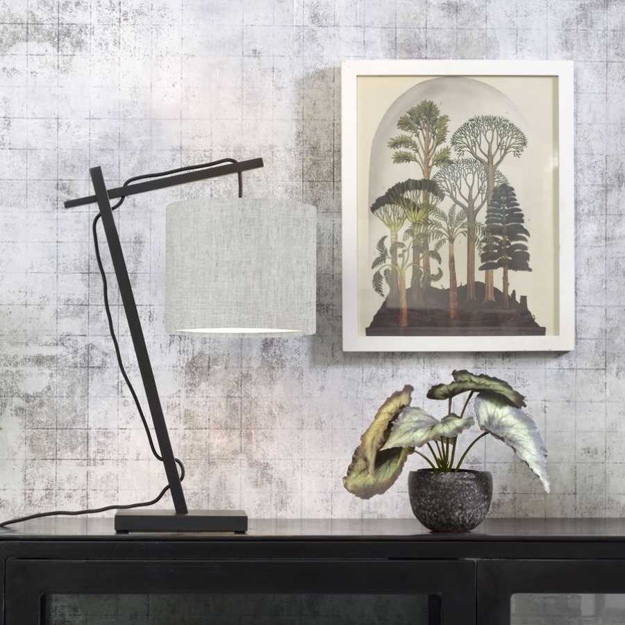 Good&Mojo Andes Table Lamp - Light Linen & Black