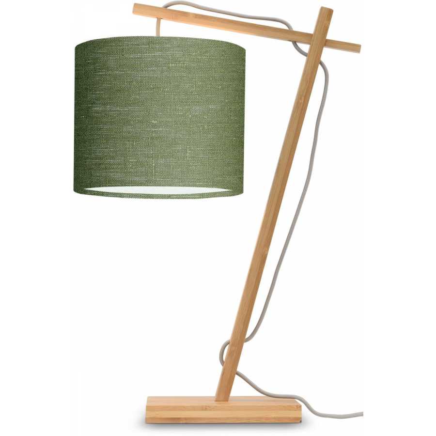 Good&Mojo Andes Table Lamp - Forest Green & Natural