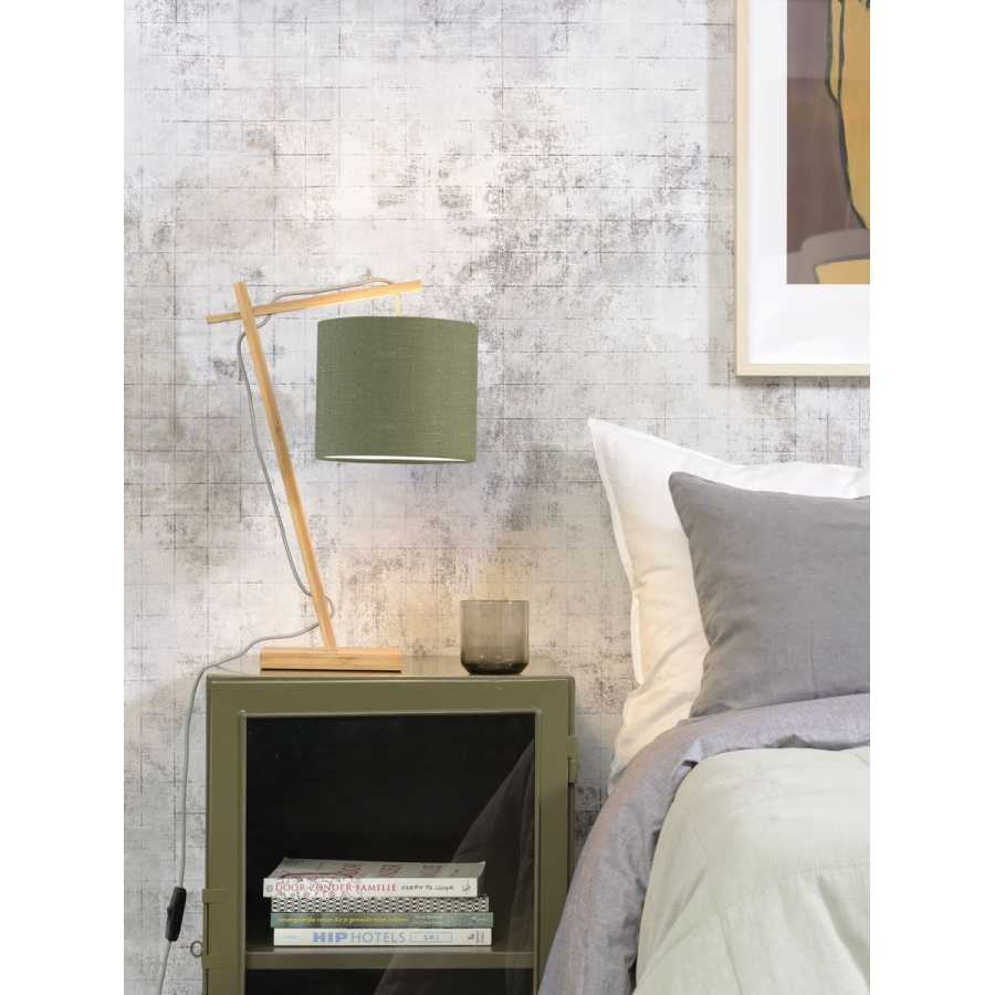 Good&Mojo Andes Table Lamp - Forest Green & Natural