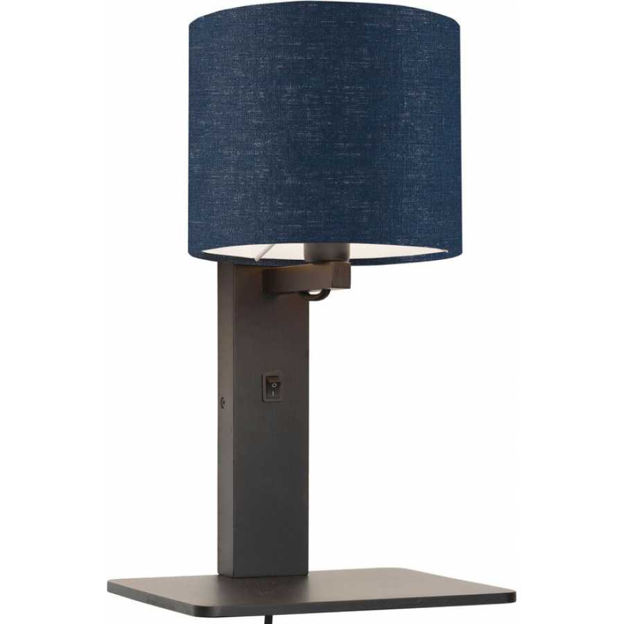 Good&Mojo Andes Wall Light With Shelf - Denim Blue & Black