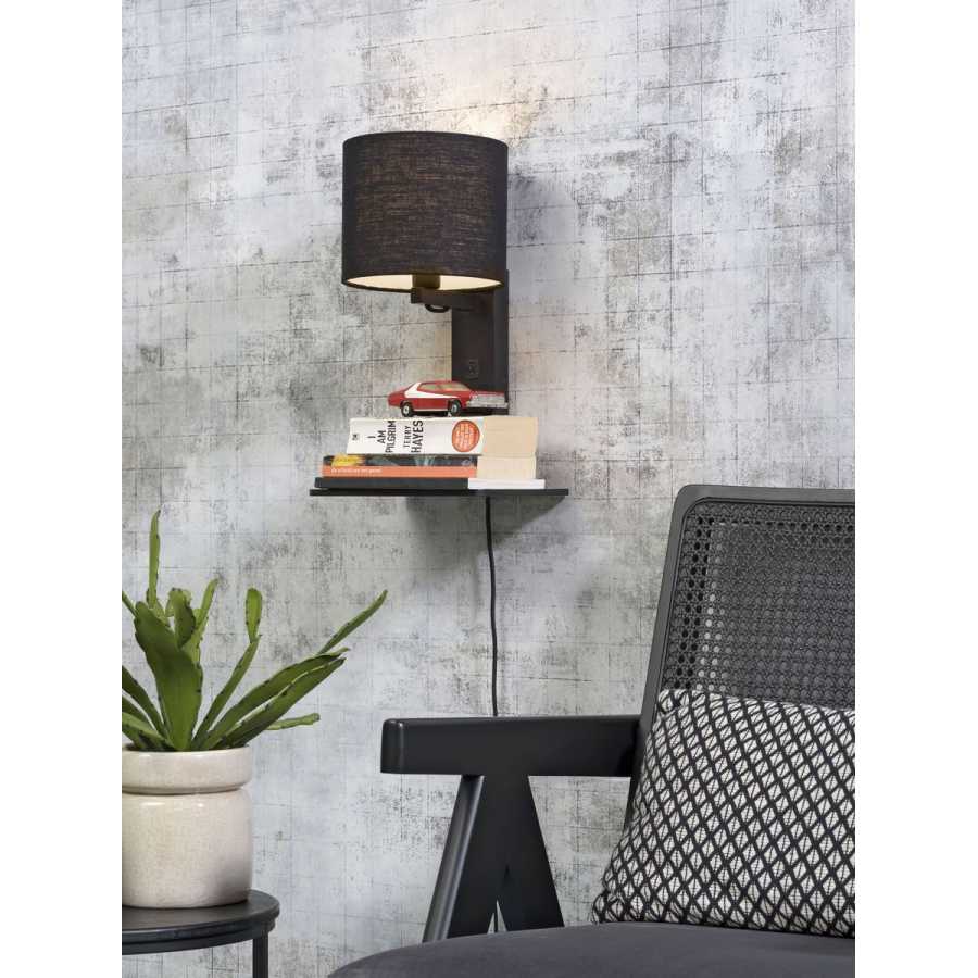 Good&Mojo Andes Wall Light With Shelf - Black