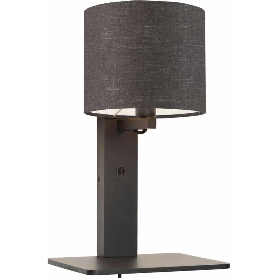 Good&Mojo Andes Wall Light With Shelf - Dark Grey & Black