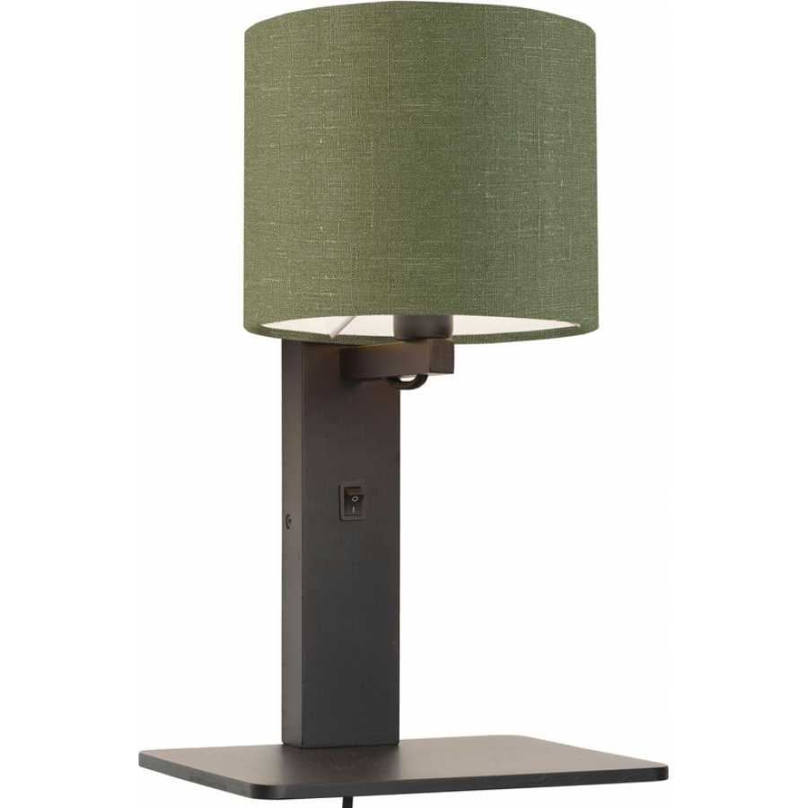 Good&Mojo Andes Wall Light With Shelf - Forest Green & Black