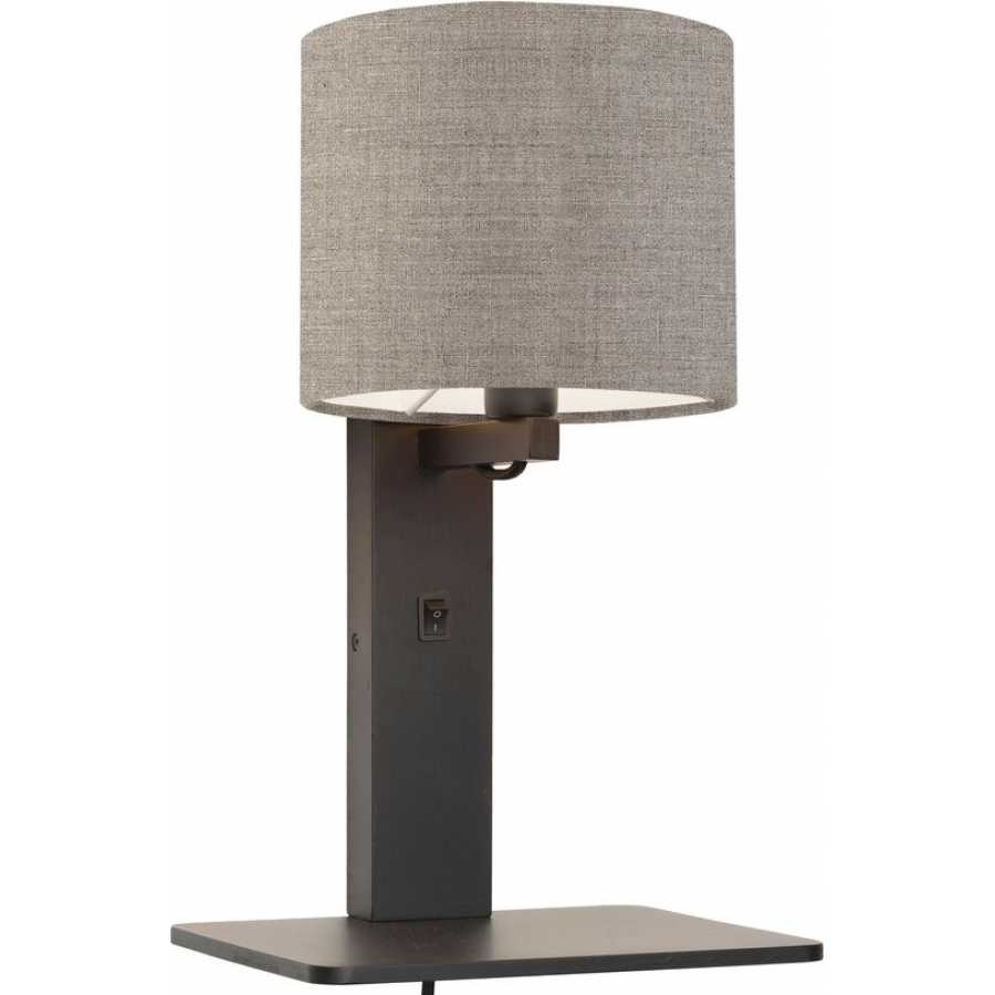 Good&Mojo Andes Wall Light With Shelf - Dark Linen & Black