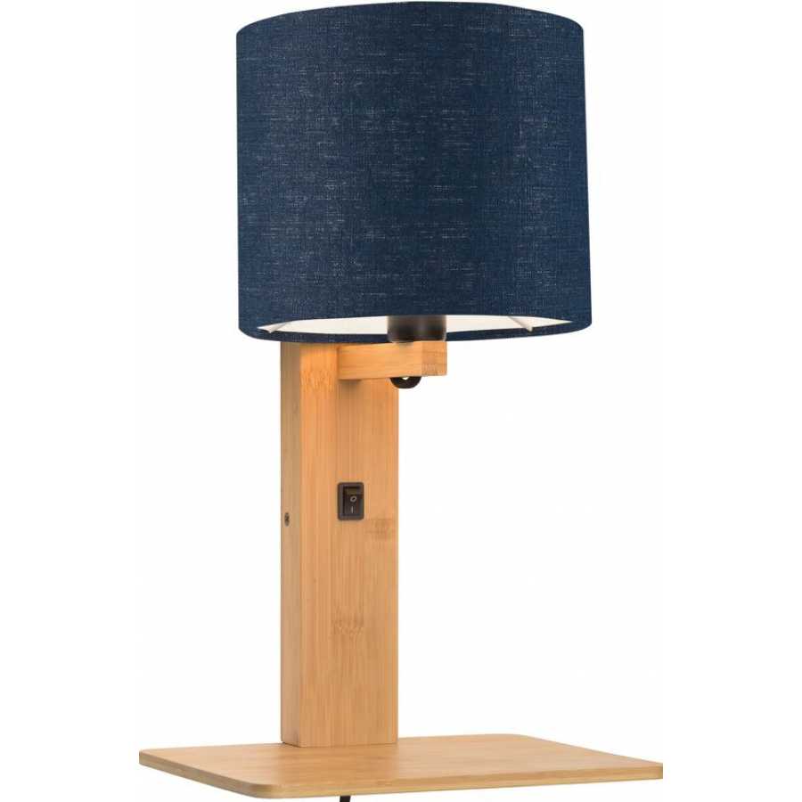 Good&Mojo Andes Wall Light With Shelf - Denim Blue & Natural