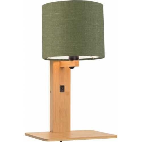 Good&Mojo Andes Wall Light With Shelf - Forest Green & Natural