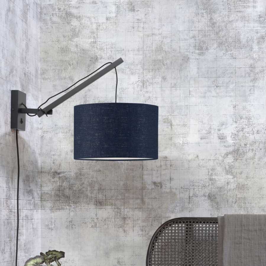 Good&Mojo Andes Hanging Wall Light - Denim Blue & Black