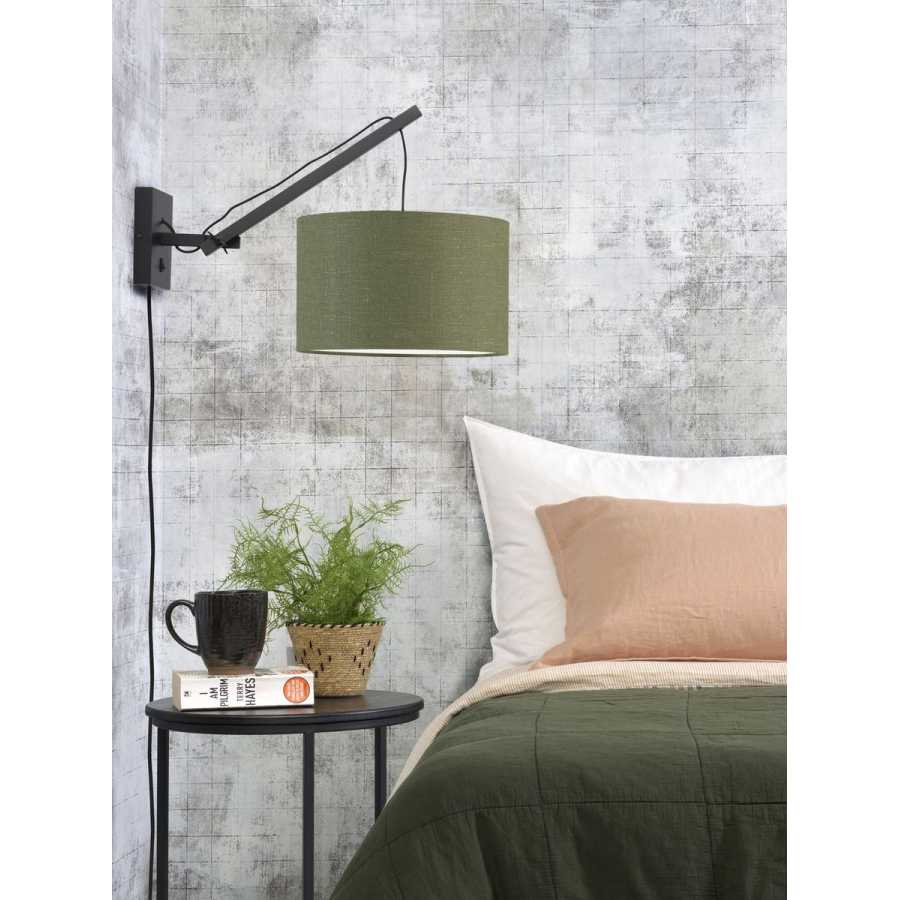 Good&Mojo Andes Hanging Wall Light - Forest Green & Black