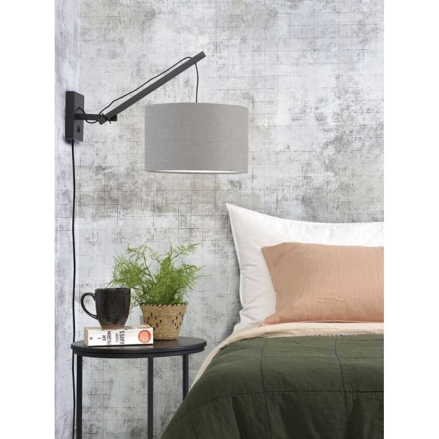 Good&Mojo Andes Hanging Wall Light - Light Grey & Black