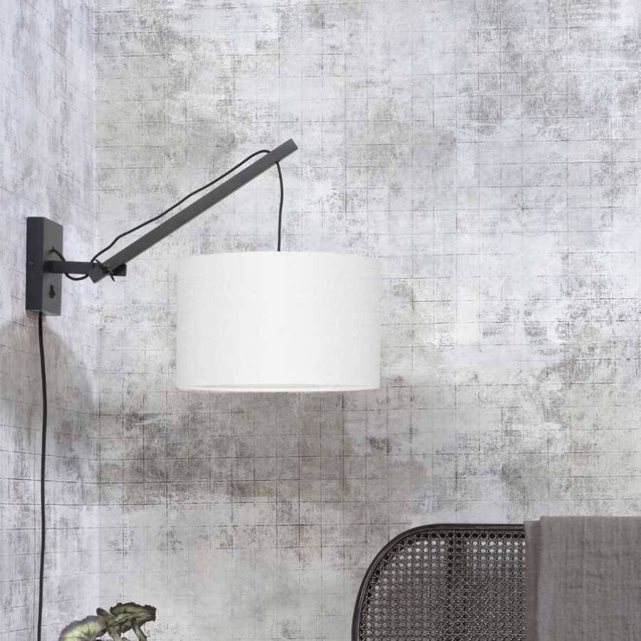 Good&Mojo Andes Hanging Wall Light - White & Black