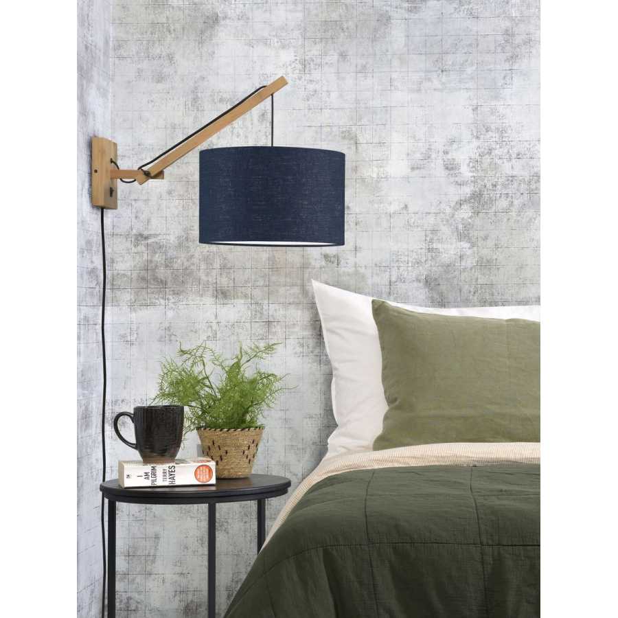 Good&Mojo Andes Hanging Wall Light - Denim Blue & Natural