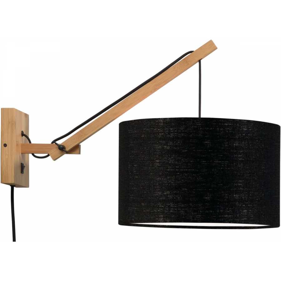 Good&Mojo Andes Hanging Wall Light - Black & Natural