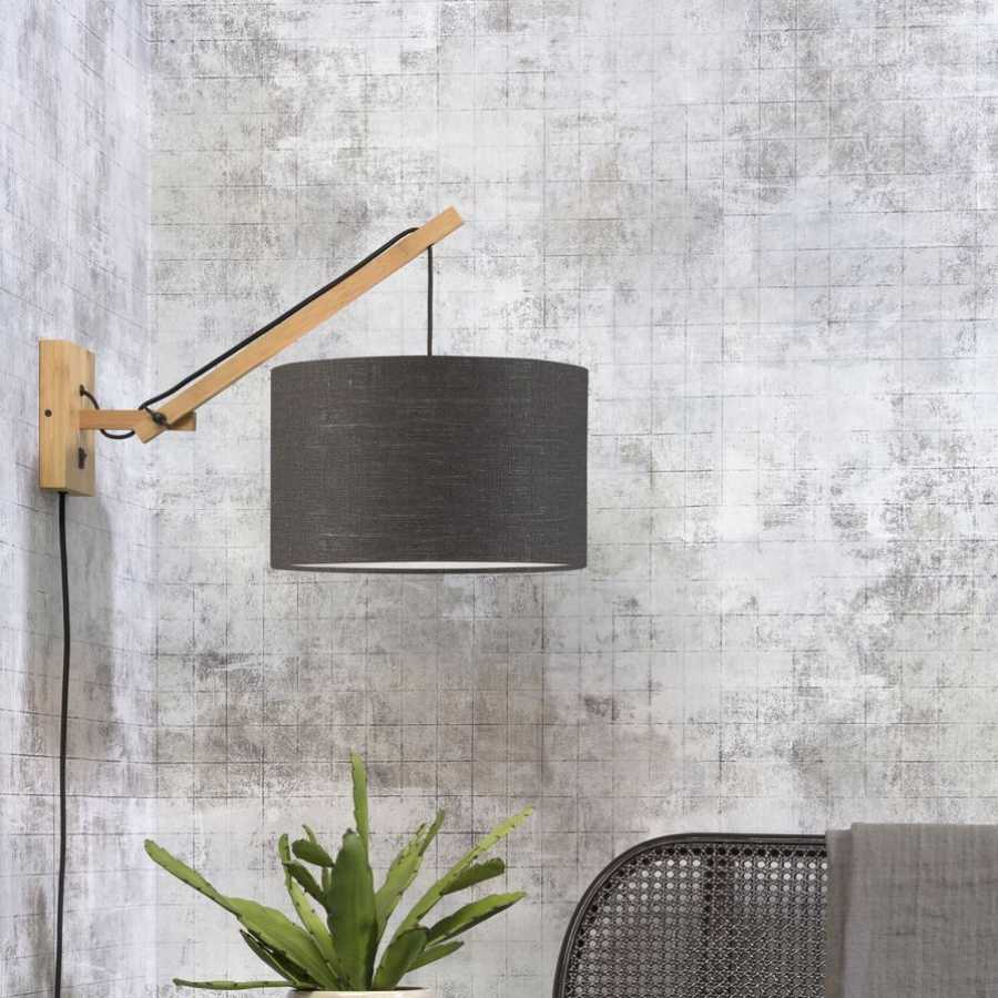 Good&Mojo Andes Hanging Wall Light - Dark Grey & Natural