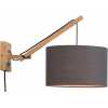 Good&Mojo Andes Hanging Wall Light - Dark Grey & Natural