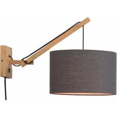 Good&Mojo Andes Hanging Wall Light - Dark Grey & Natural