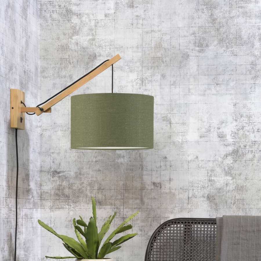 Good&Mojo Andes Hanging Wall Light - Forest Green & Natural