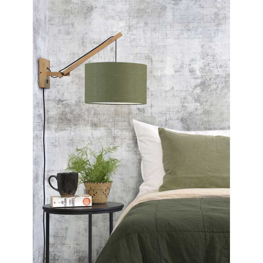 Good&Mojo Andes Hanging Wall Light - Forest Green & Natural
